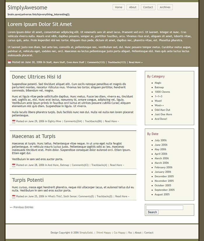 Free SimplyAwesome Website Template
