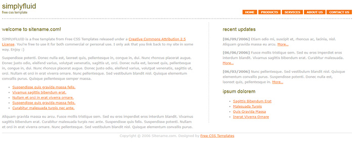Free SimplyFluid Website Template