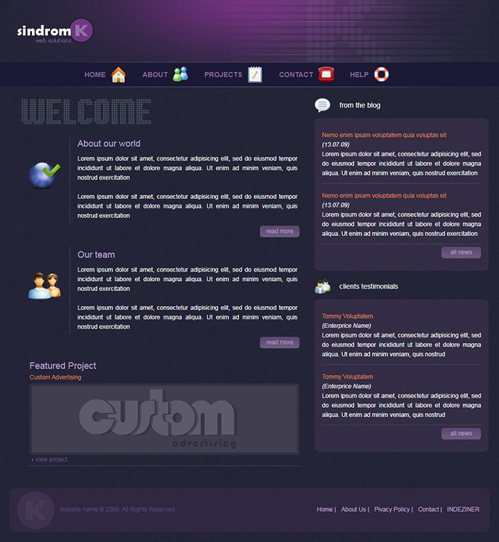 Free SindromK Website Template