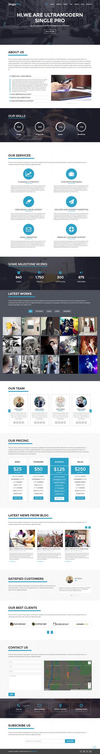 Free SinglePro Website Template