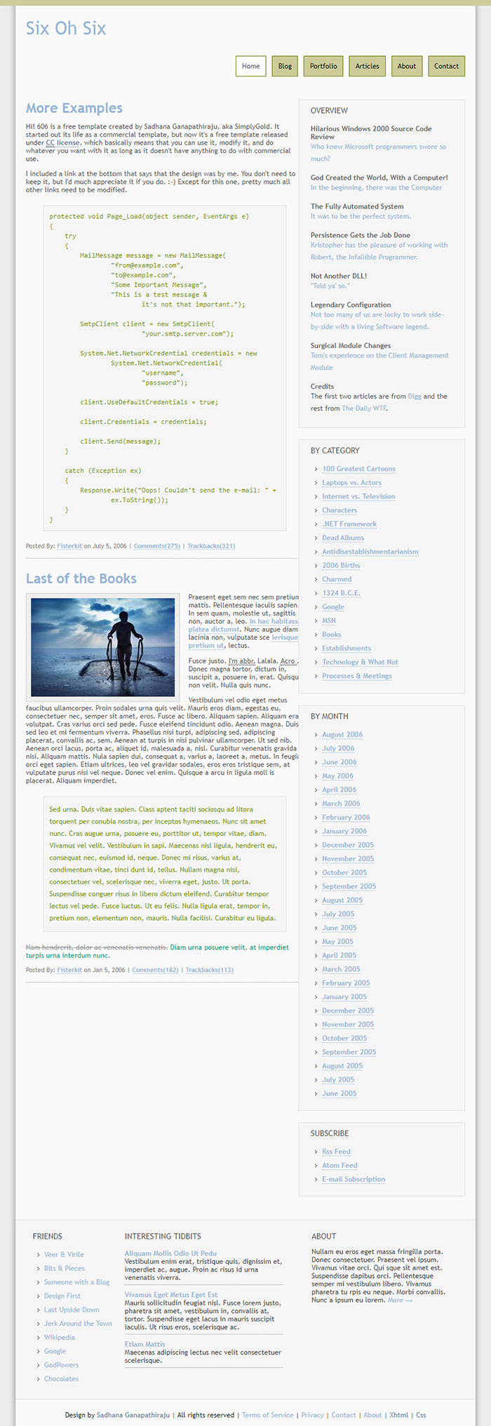 Free Six Oh Six Website Template
