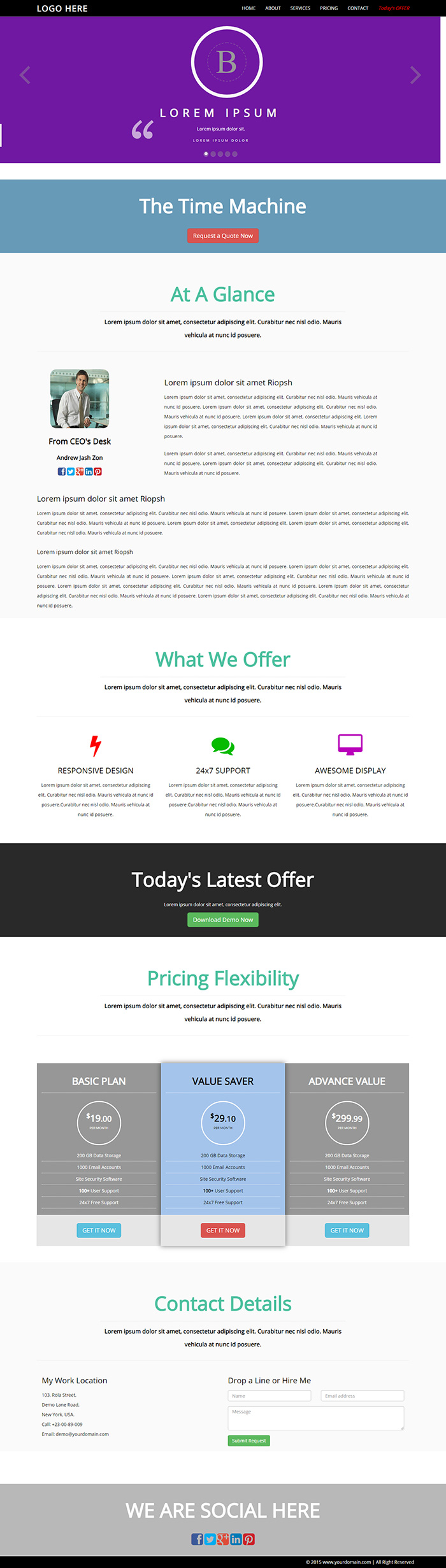 Free Slide Wonder Website Template