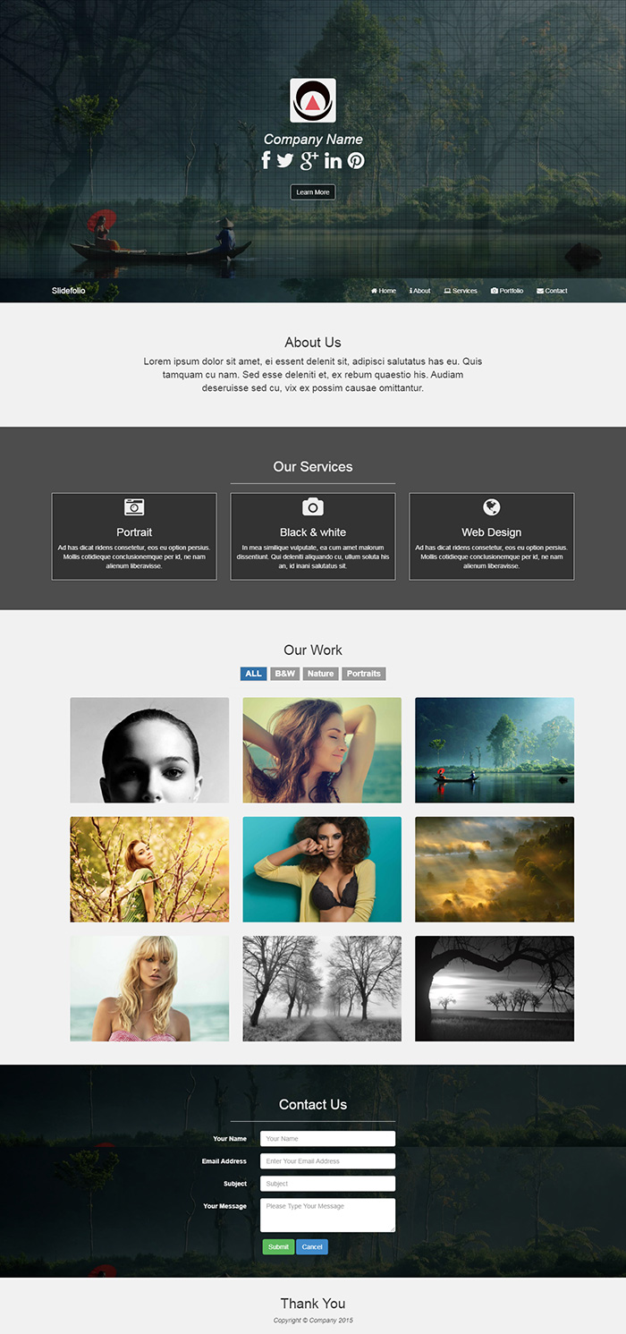 Free Slidefolio Website Template