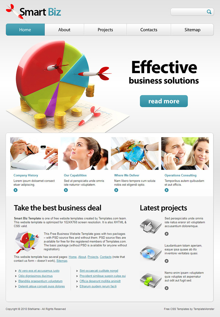 Free Smart Biz Website Template