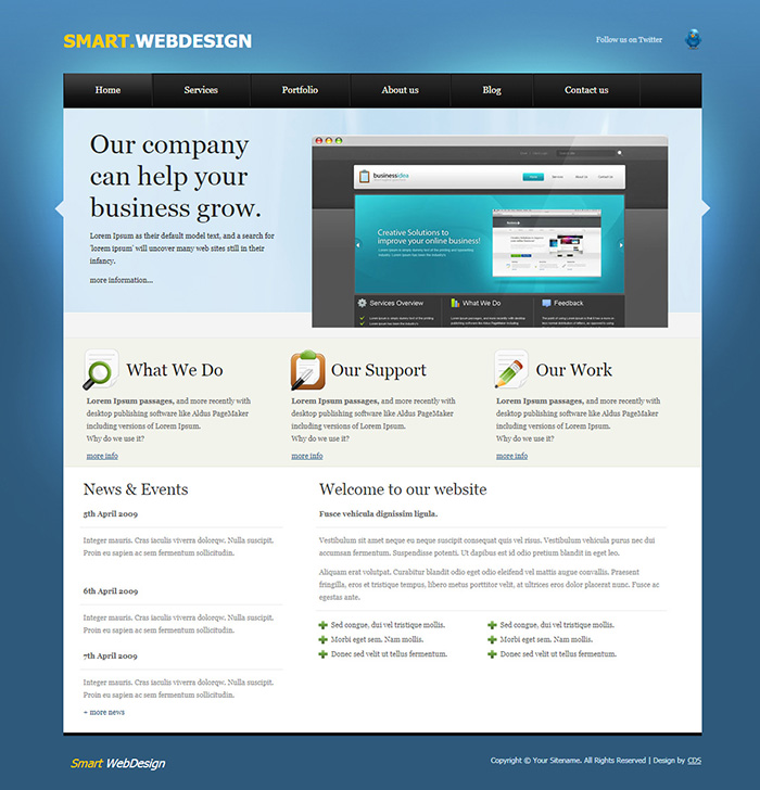 Free Smart WebDesign Website Template