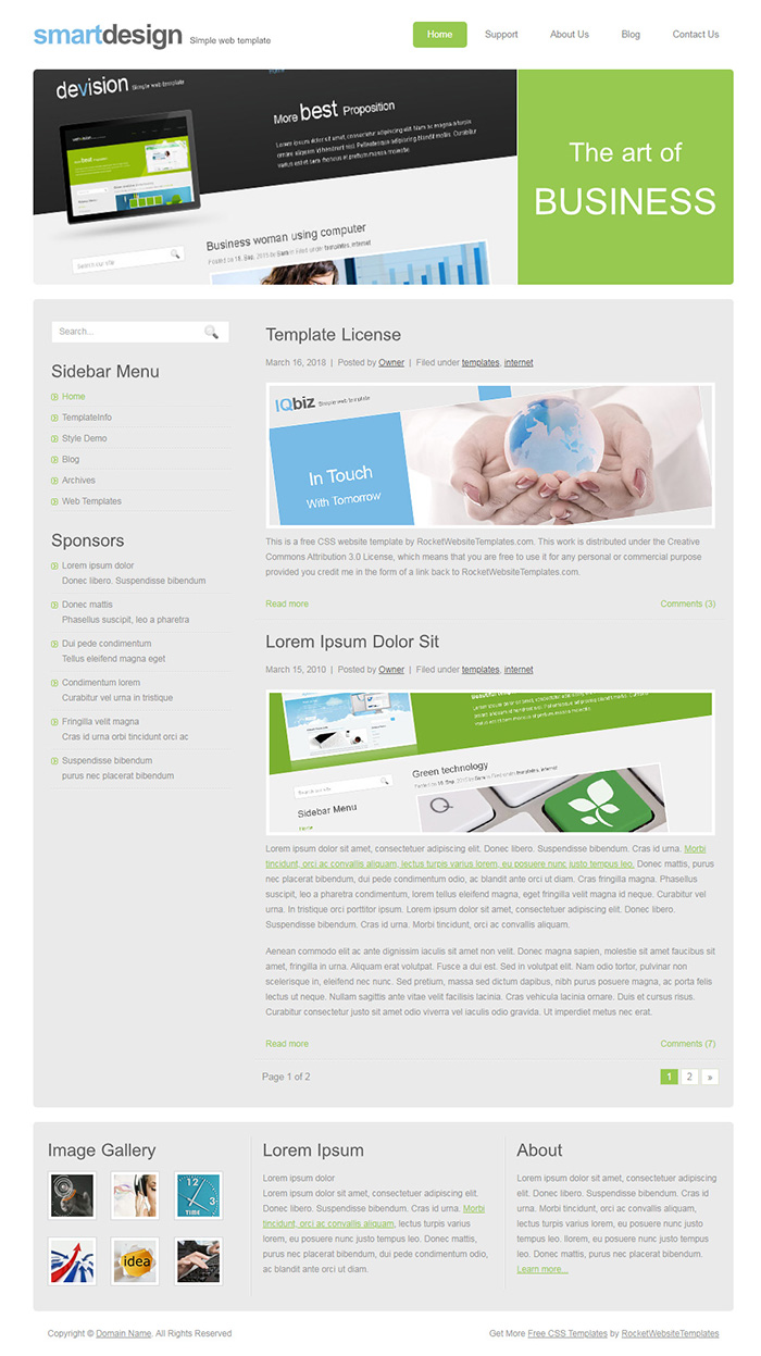 Free SmartDesign Website Template