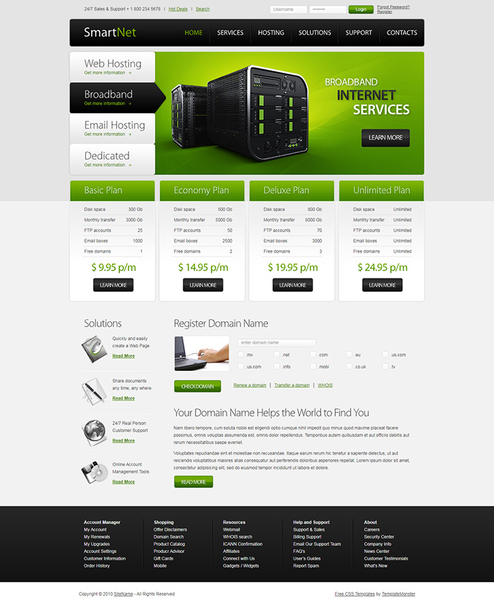 Free SmartNet Website Template