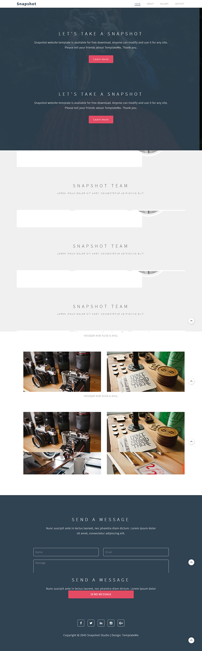 Free Snapshot Website Template