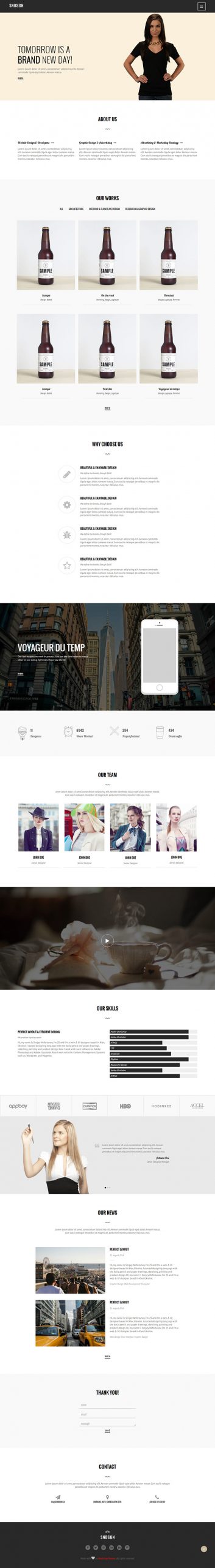 Free SNDSGN Website Template