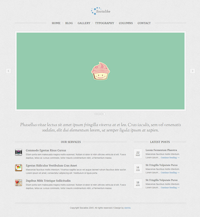 Free Socialike Website Template