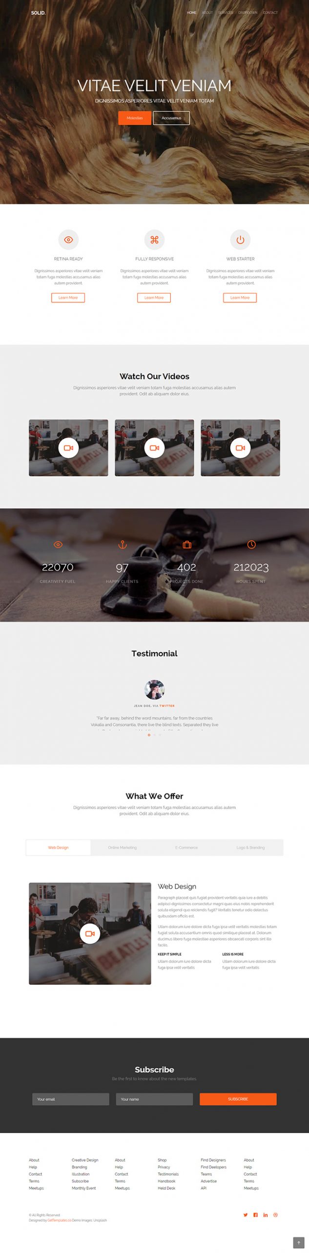 Free Solid Website Template
