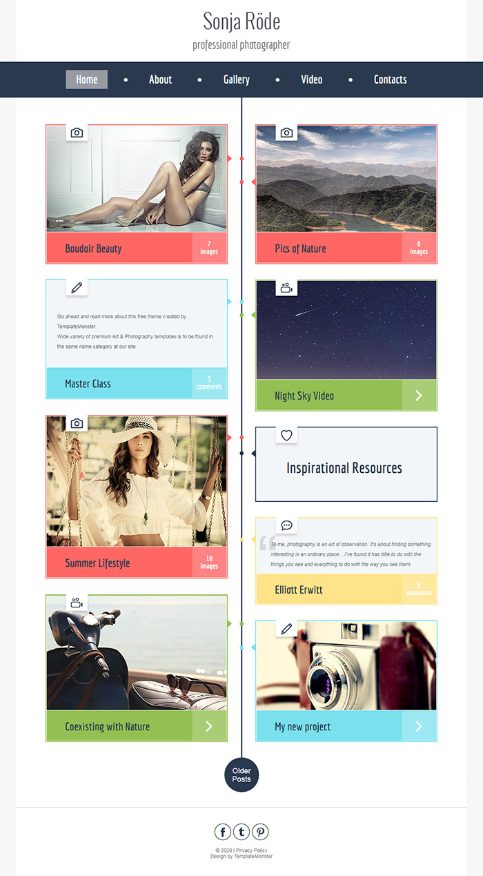 Free Sonja Rode Website Template