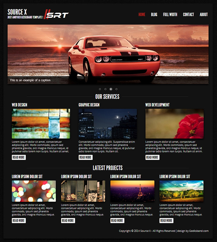 Free SourceXSRT Website Template