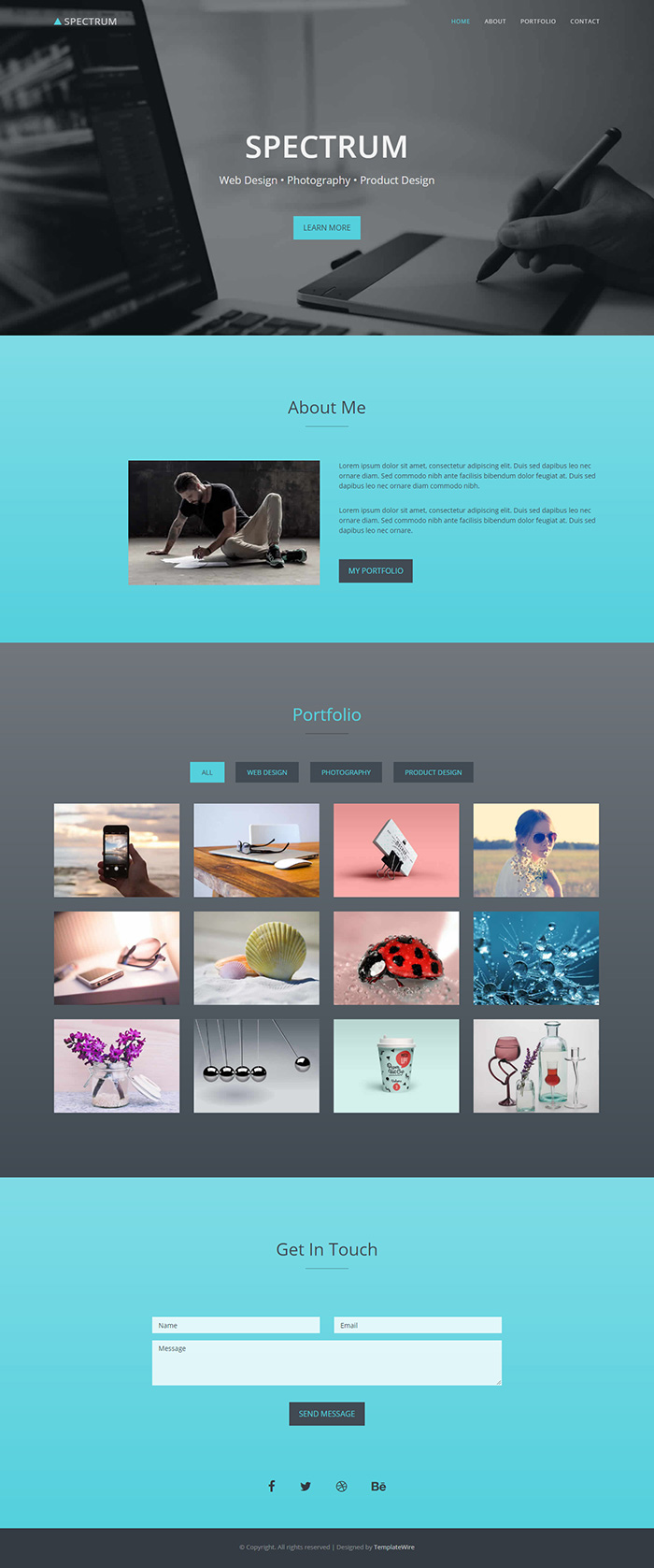 Free Spectrum Website Template