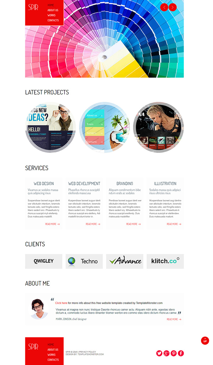 Free Spir Website Template