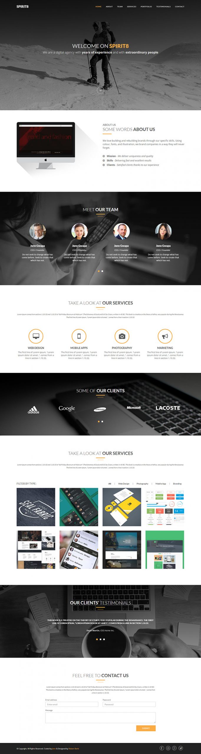 Free Spirit8 Website Template