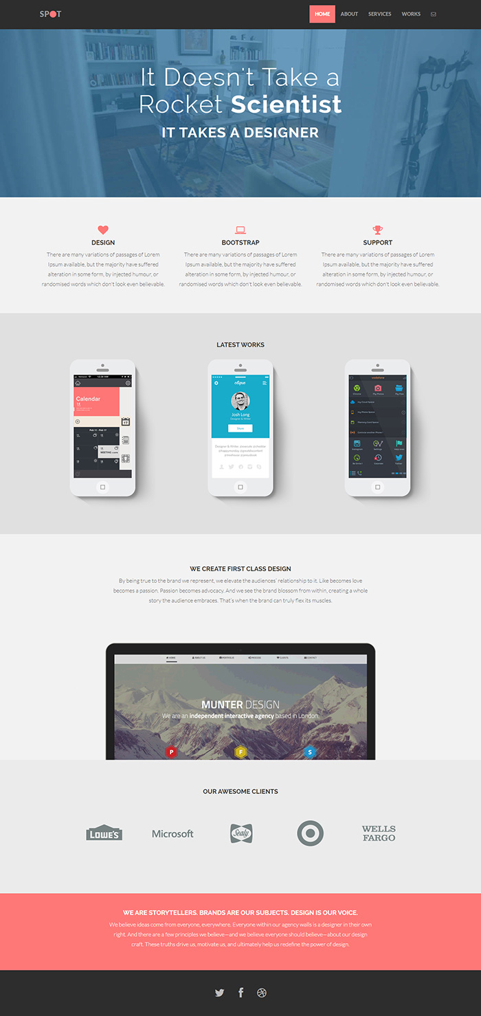 Free Spot Website Template