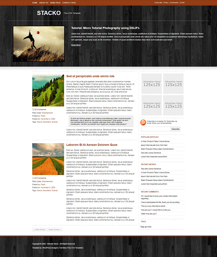 Free Stacko Website Template