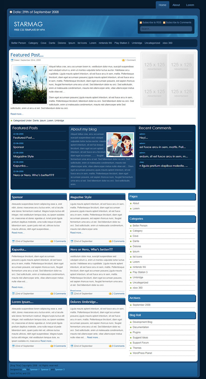 Free StarMag Website Template
