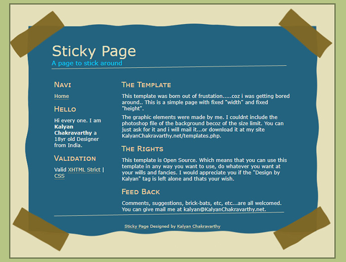 Free Sticky Page Website Template - Free Website Templates, HTML5 & CSS ...