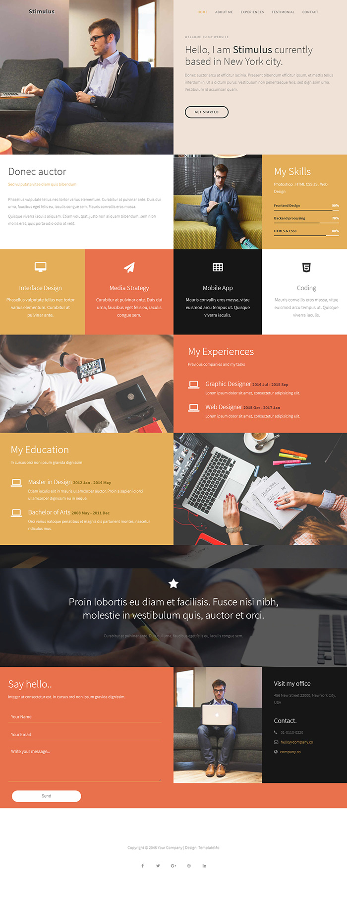 Free Stimulus Website Template