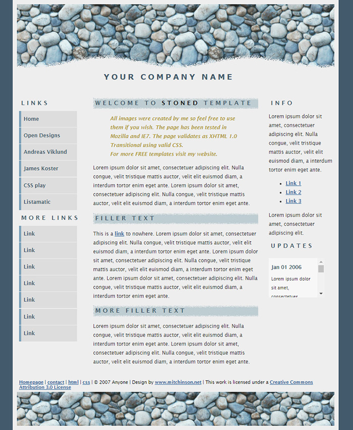 Free Stoned Website Template