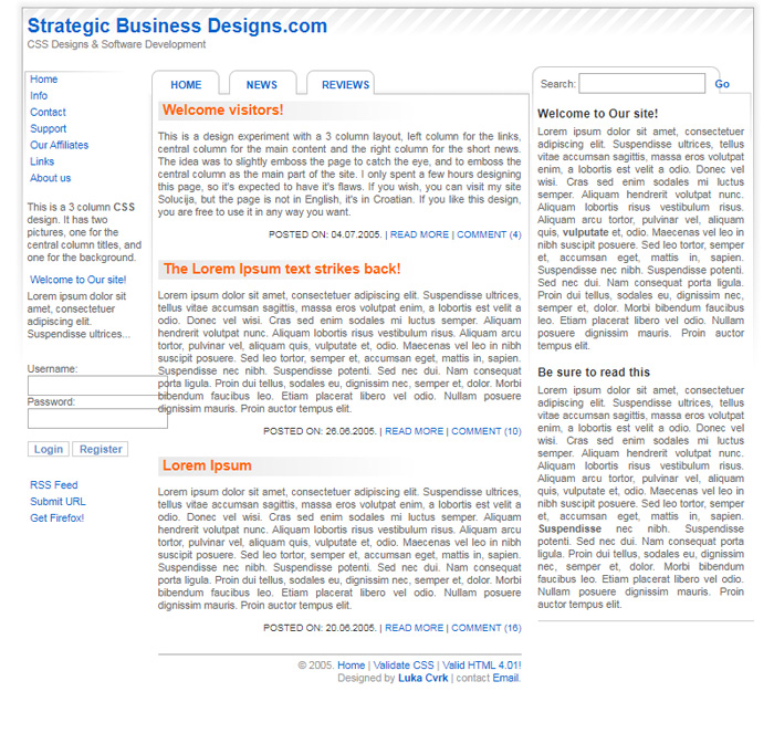 Free Strategic Business Designs Website Template
