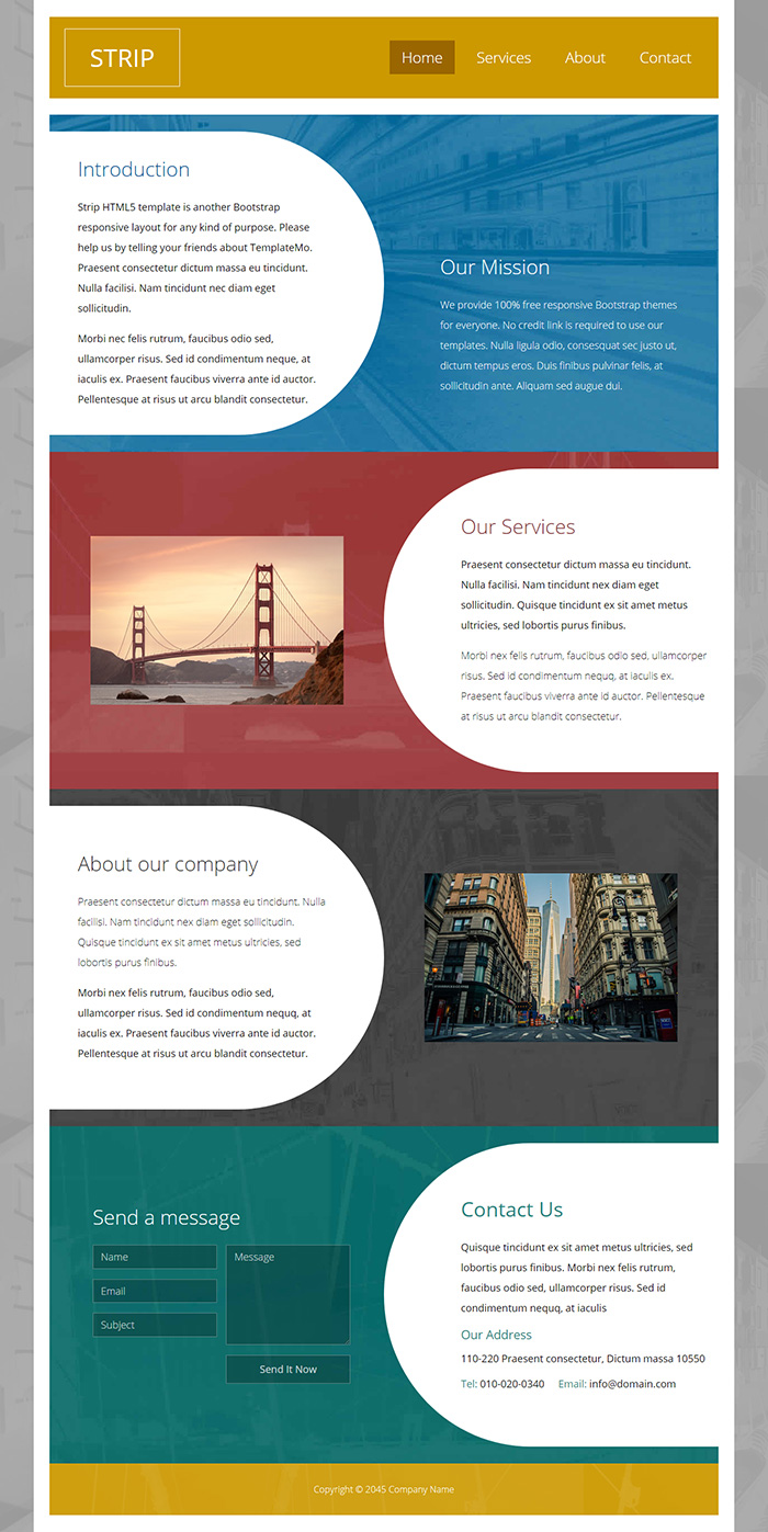 Free Strip Website Template