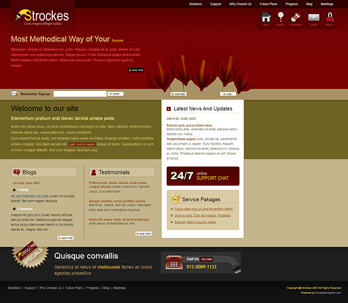 Free Strockes Website Template