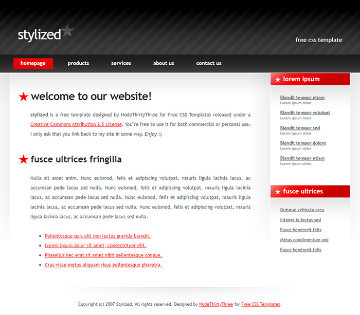Free Stylized Website Template