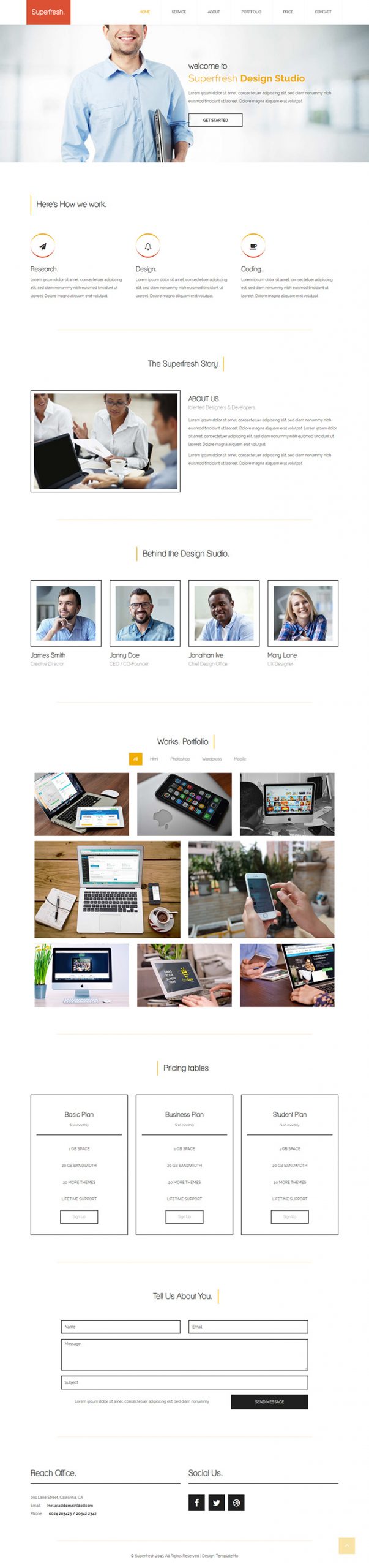 Free Superfresh Website Template