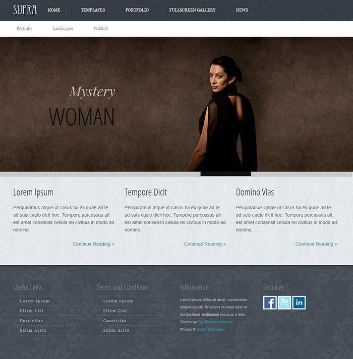 Free Supra Website Template