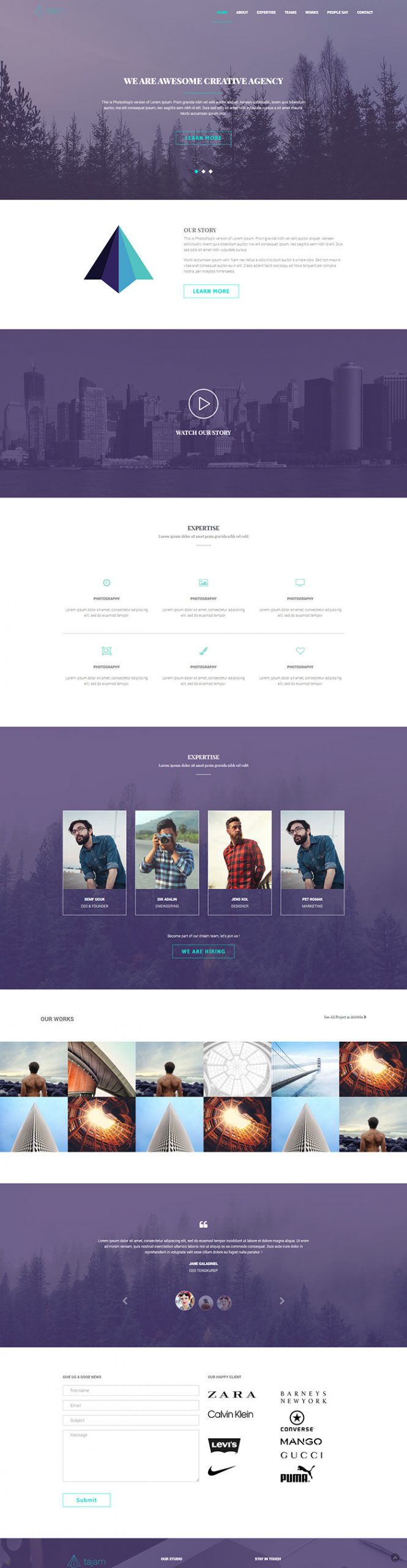Free Tajam Website Template