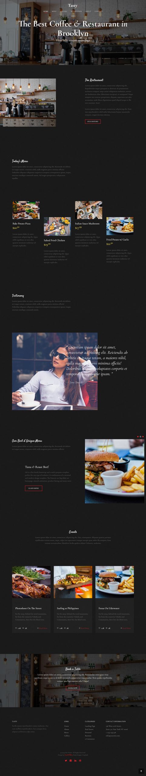 Free Tasty Website Template