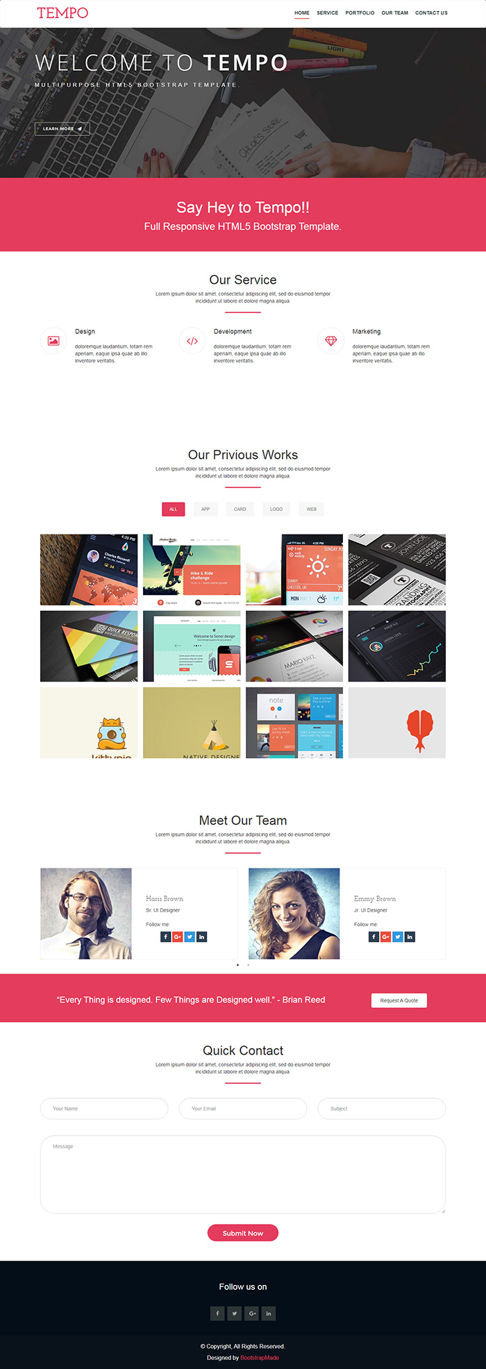 Free Tempo Website Template - Free Website Templates, HTML5 & CSS ...