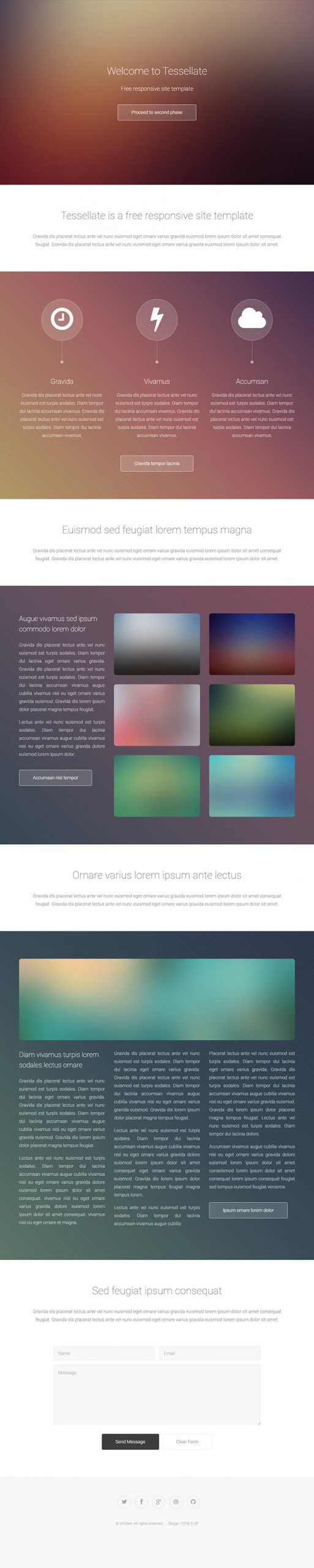 Free Tessellate Website Template
