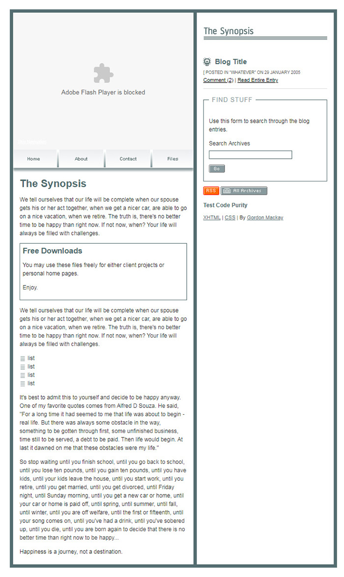 Free The Synopsis Website Template