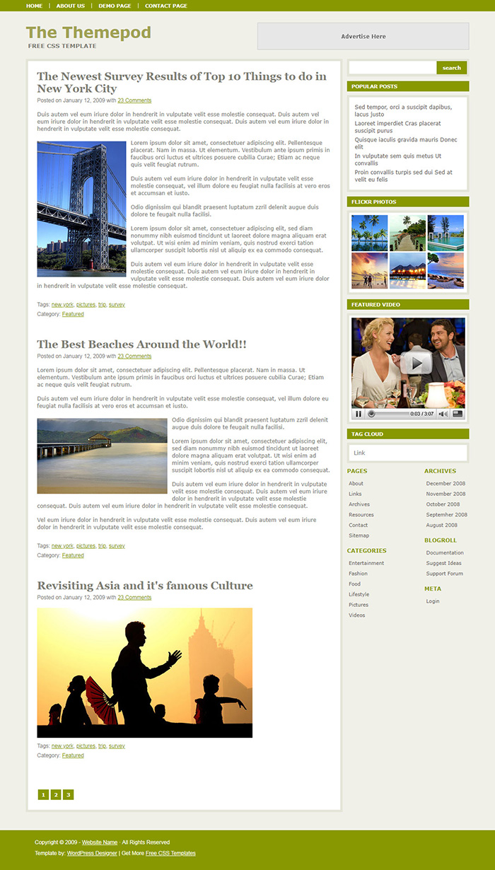 Free The Themepod Website Template