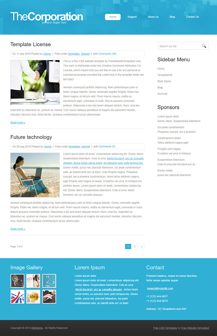 Free TheCorporation Website Template