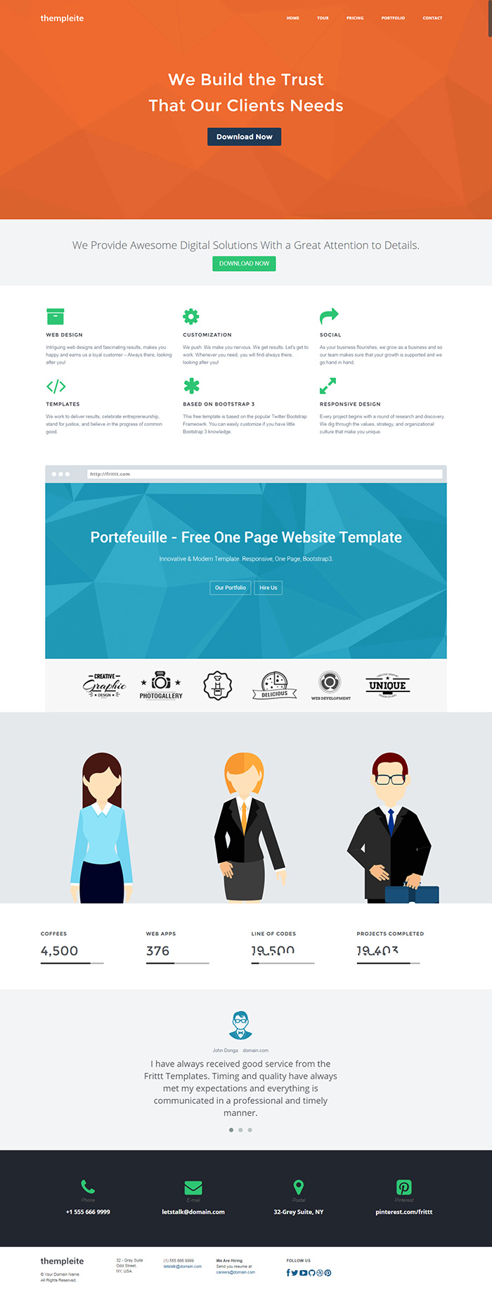 Free thempleite Website Template