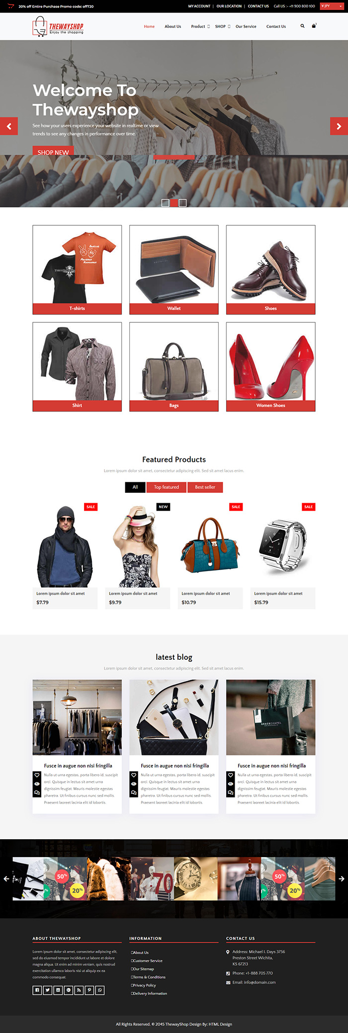 Free ThewayShop Website Template