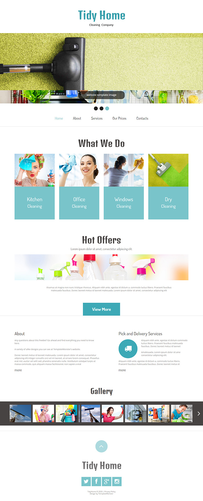 Free Tidy Home Website Template