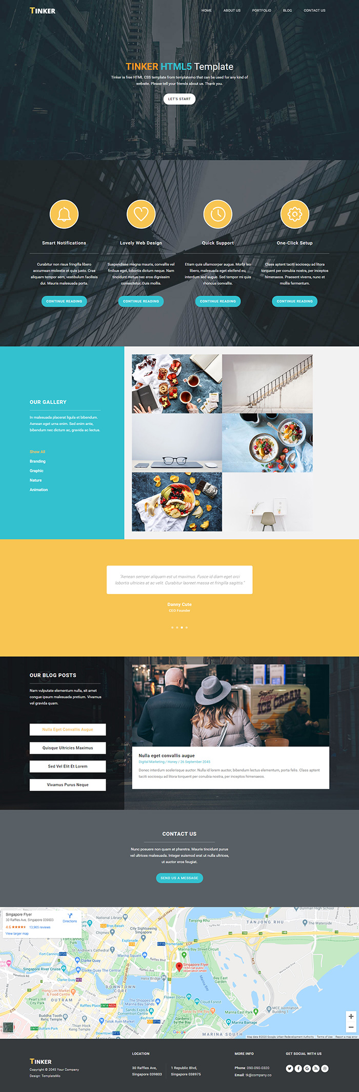 Free Tinker Website Template