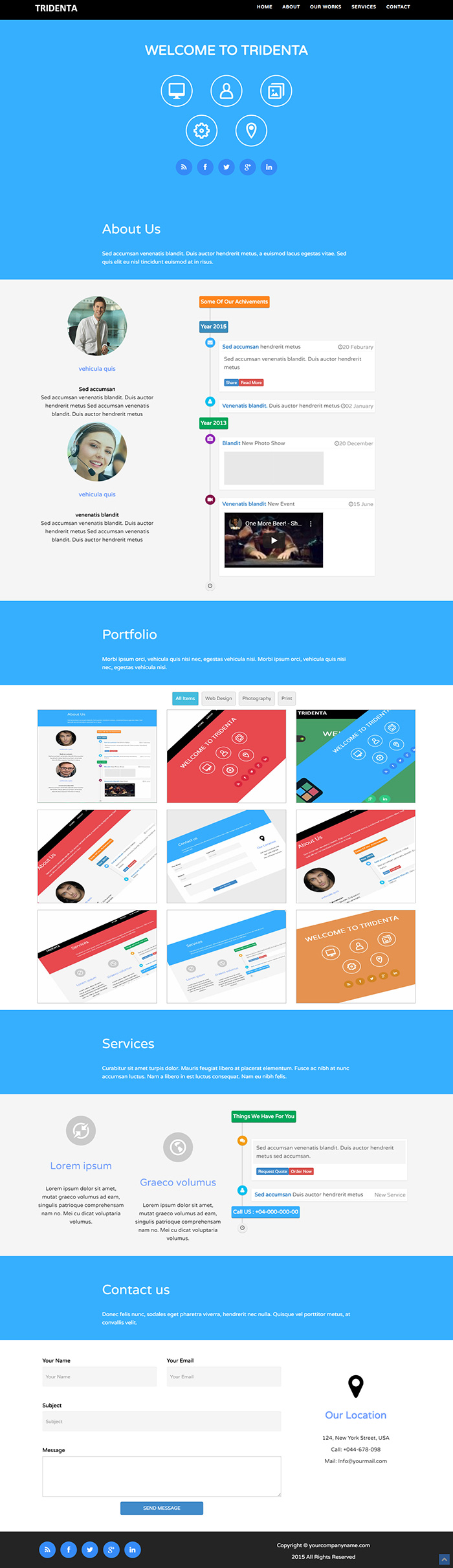 Free Tridenta Website Template