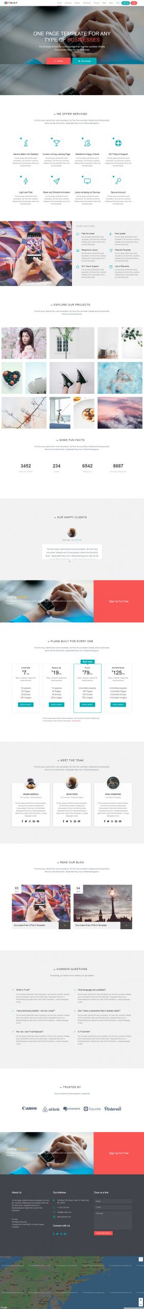 Free Twist Website Template
