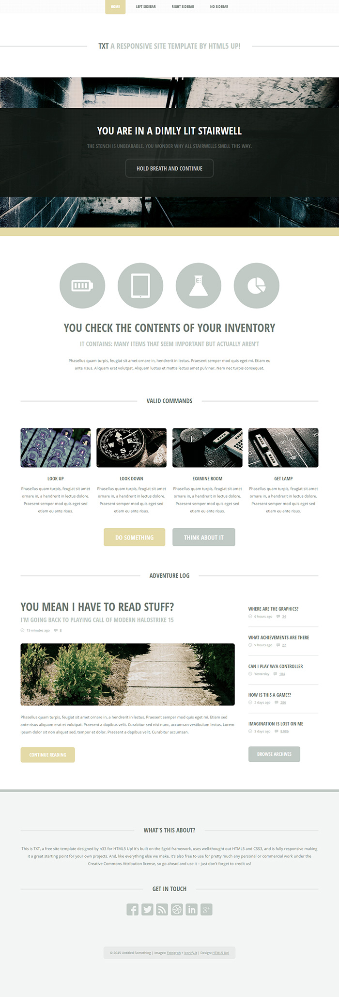 Free TXT Website Template Free Website Templates HTML5 CSS