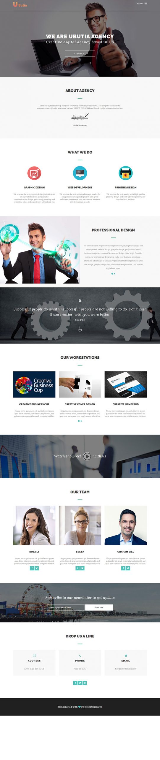 Free uButia Website Template