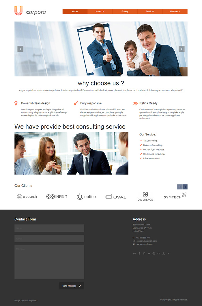 Free Ucorpora Website Template
