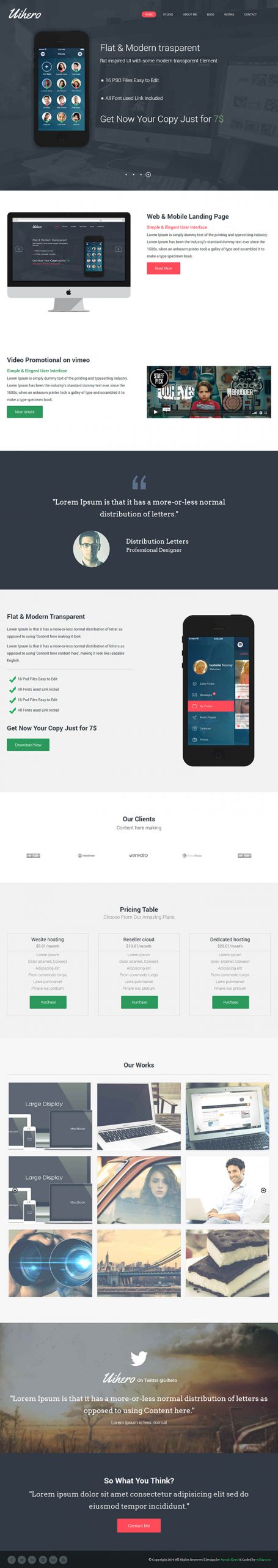 Free Uihero Website Template