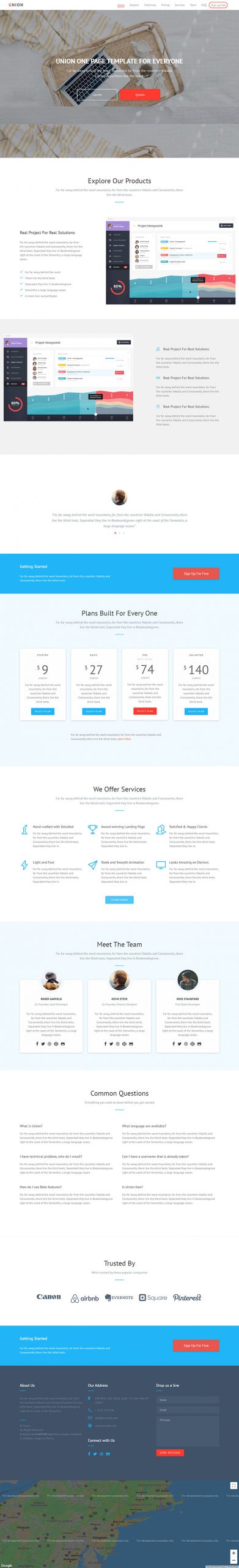 Free Union Website Template